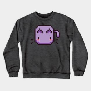 Purple Pixel Cat - Kawaii Retro Pixel Art Crewneck Sweatshirt